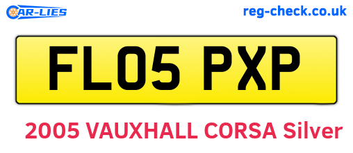 FL05PXP are the vehicle registration plates.