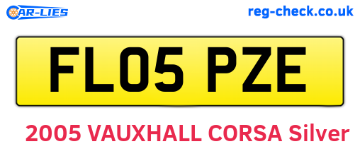 FL05PZE are the vehicle registration plates.