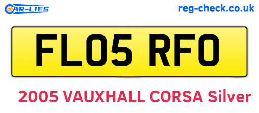 FL05RFO are the vehicle registration plates.