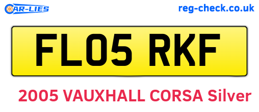 FL05RKF are the vehicle registration plates.