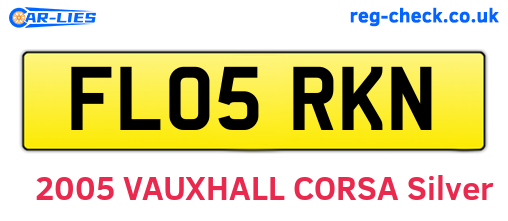 FL05RKN are the vehicle registration plates.