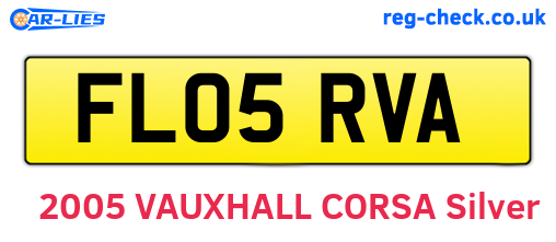 FL05RVA are the vehicle registration plates.