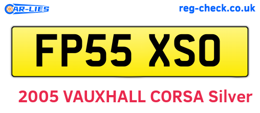 FP55XSO are the vehicle registration plates.