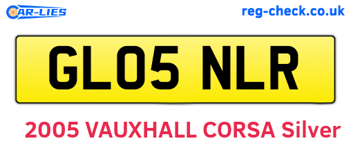 GL05NLR are the vehicle registration plates.