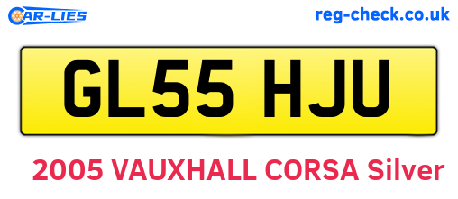 GL55HJU are the vehicle registration plates.