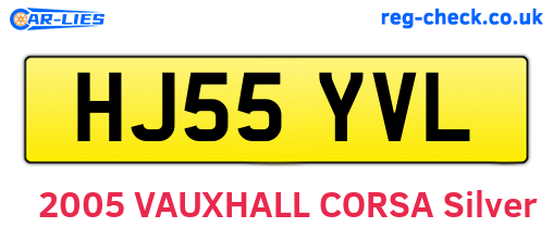 HJ55YVL are the vehicle registration plates.