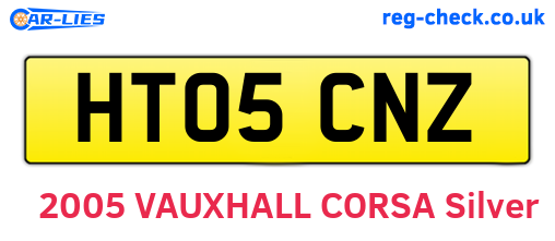HT05CNZ are the vehicle registration plates.