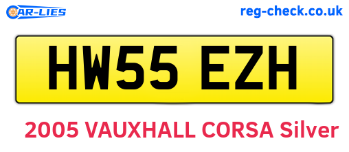 HW55EZH are the vehicle registration plates.