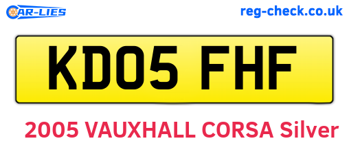 KD05FHF are the vehicle registration plates.