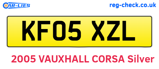 KF05XZL are the vehicle registration plates.