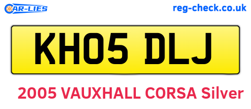 KH05DLJ are the vehicle registration plates.