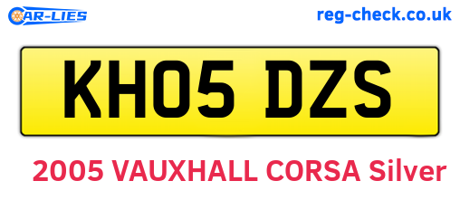 KH05DZS are the vehicle registration plates.