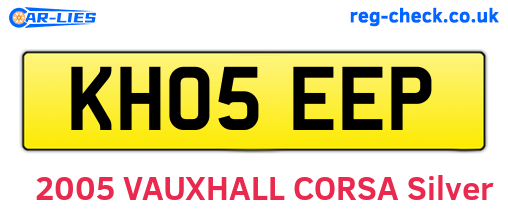 KH05EEP are the vehicle registration plates.