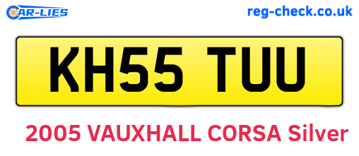 KH55TUU are the vehicle registration plates.