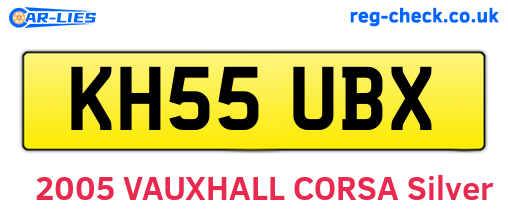 KH55UBX are the vehicle registration plates.
