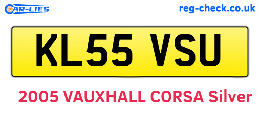 KL55VSU are the vehicle registration plates.