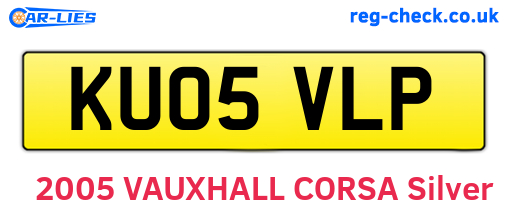 KU05VLP are the vehicle registration plates.