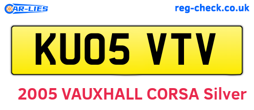 KU05VTV are the vehicle registration plates.