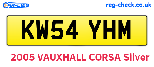 KW54YHM are the vehicle registration plates.
