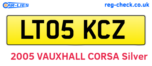 LT05KCZ are the vehicle registration plates.