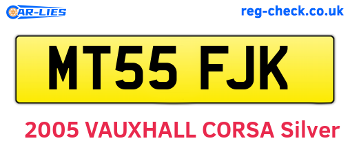 MT55FJK are the vehicle registration plates.