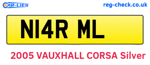 N14RML are the vehicle registration plates.