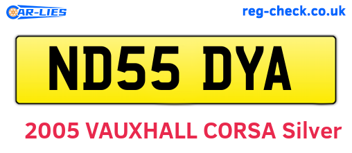 ND55DYA are the vehicle registration plates.
