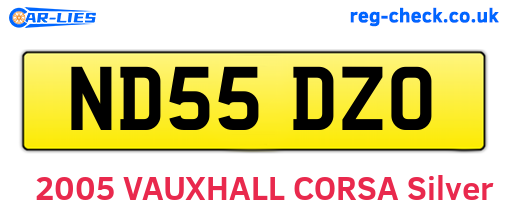 ND55DZO are the vehicle registration plates.