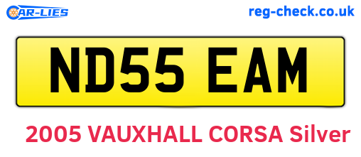 ND55EAM are the vehicle registration plates.