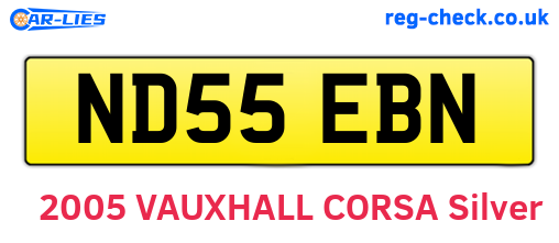 ND55EBN are the vehicle registration plates.