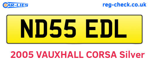 ND55EDL are the vehicle registration plates.
