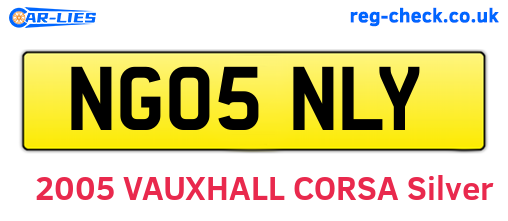 NG05NLY are the vehicle registration plates.
