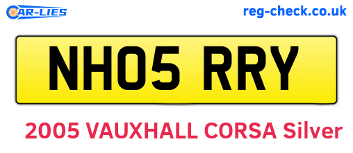 NH05RRY are the vehicle registration plates.