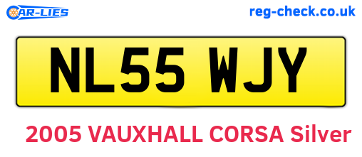 NL55WJY are the vehicle registration plates.
