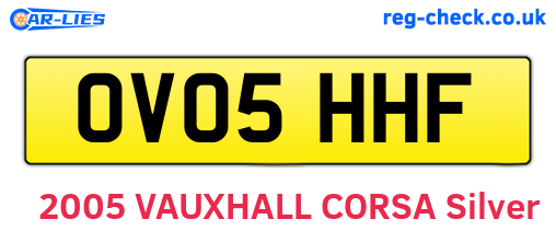 OV05HHF are the vehicle registration plates.