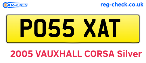 PO55XAT are the vehicle registration plates.
