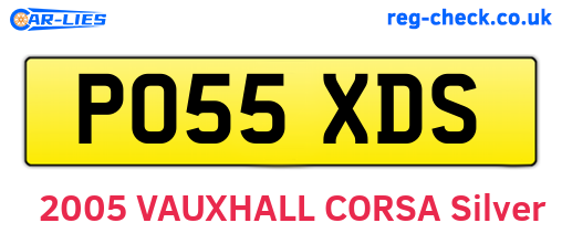 PO55XDS are the vehicle registration plates.