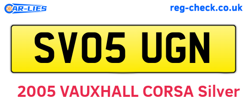 SV05UGN are the vehicle registration plates.