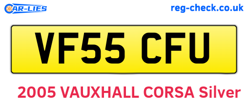 VF55CFU are the vehicle registration plates.