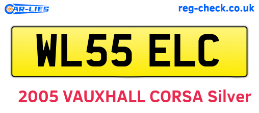 WL55ELC are the vehicle registration plates.