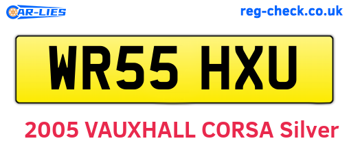WR55HXU are the vehicle registration plates.