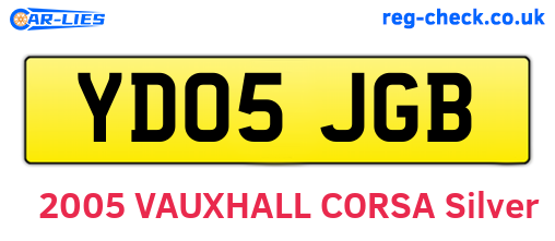 YD05JGB are the vehicle registration plates.