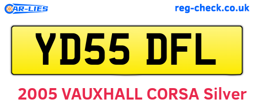 YD55DFL are the vehicle registration plates.