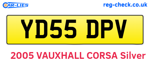 YD55DPV are the vehicle registration plates.
