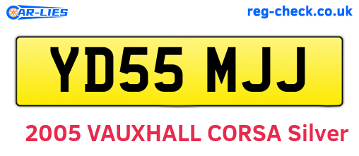 YD55MJJ are the vehicle registration plates.