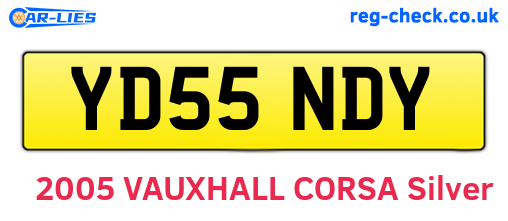 YD55NDY are the vehicle registration plates.