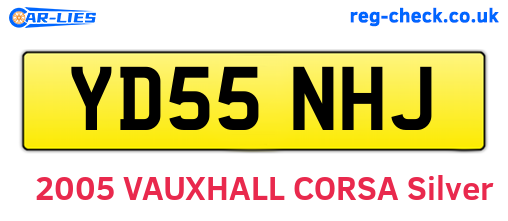 YD55NHJ are the vehicle registration plates.