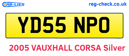 YD55NPO are the vehicle registration plates.