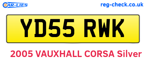 YD55RWK are the vehicle registration plates.
