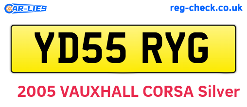 YD55RYG are the vehicle registration plates.